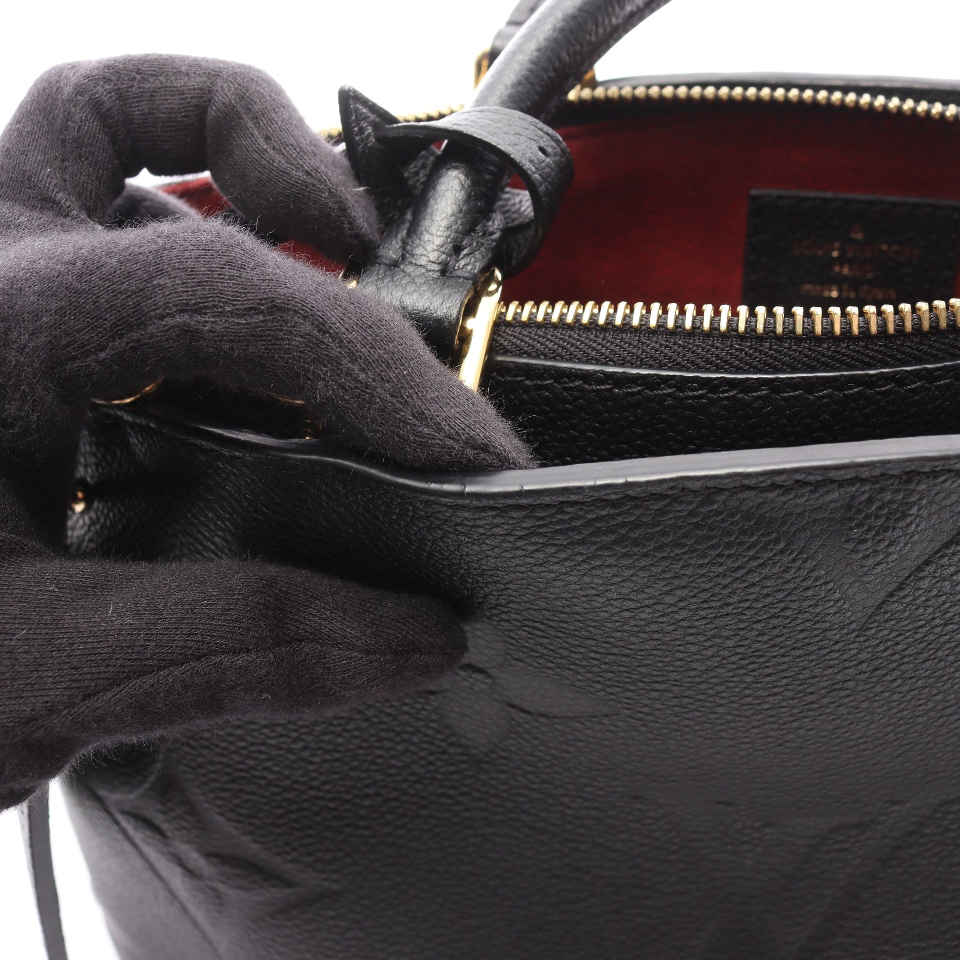 プティ パレPM モノグラムアンプラント ハンドバッグ レザー ブラック 2WAY ルイヴィトン バッグ LOUIS VUITTON