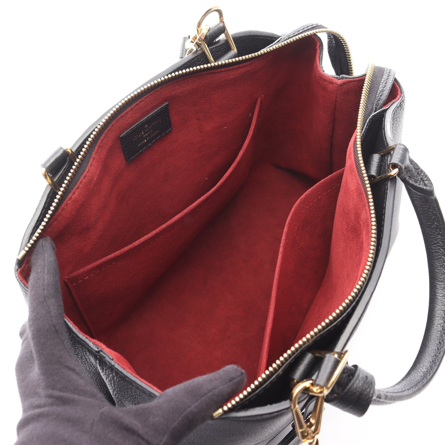 プティ パレPM モノグラムアンプラント ハンドバッグ レザー ブラック 2WAY ルイヴィトン バッグ LOUIS VUITTON
