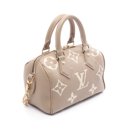 スピーディバンドリエール20 モノグラムアンプラント ハンドバッグ レザー グレーベージュ ベージュ 2WAY ルイヴィトン バッグ LOUIS VUITTON