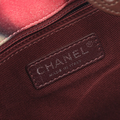 ココマーク ショルダーバッグ スエード レザー ダークブラウン マルチカラー シルバー金具 シャネル バッグ CHANEL