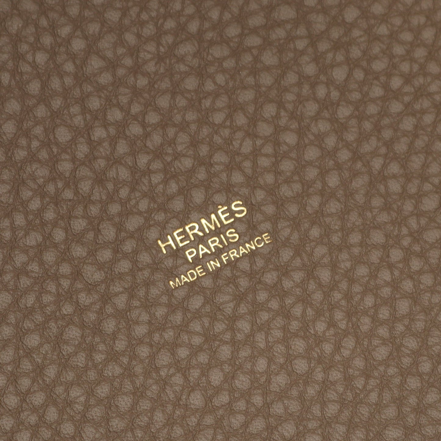 ピコタンロックPM エトゥープ ハンドバッグ トリヨンクレマンス グレーブラウン ゴールド金具 K刻印 エルメス バッグ HERMES