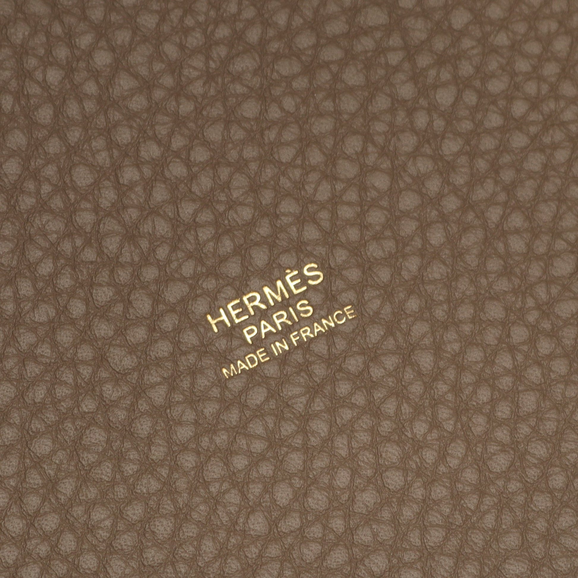 ピコタンロックPM エトゥープ ハンドバッグ トリヨンクレマンス グレーブラウン ゴールド金具 K刻印 エルメス バッグ HERMES