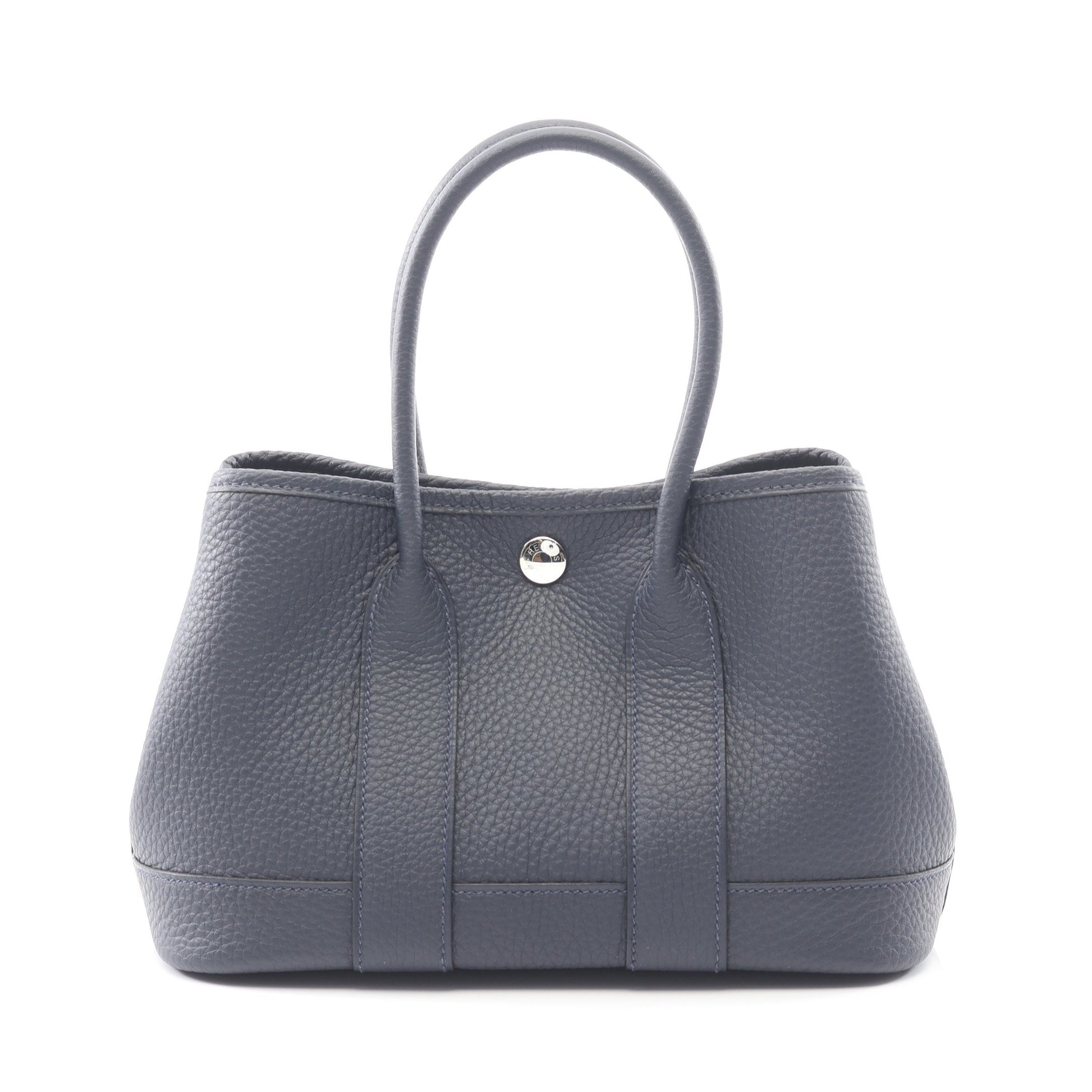 ネオガーデン23 ブルーニュイ ハンドバッグ ネゴンダ ネイビー シルバー金具 K刻印 エルメス バッグ HERMES