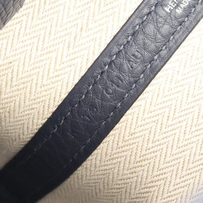 ネオガーデン23 ブルーニュイ ハンドバッグ ネゴンダ ネイビー シルバー金具 K刻印 エルメス バッグ HERMES