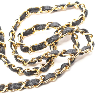 ハンドバッグ ナイロンキャンバス ダークグレー ゴールド金具 2WAY ヴィンテージ シャネル バッグ CHANEL