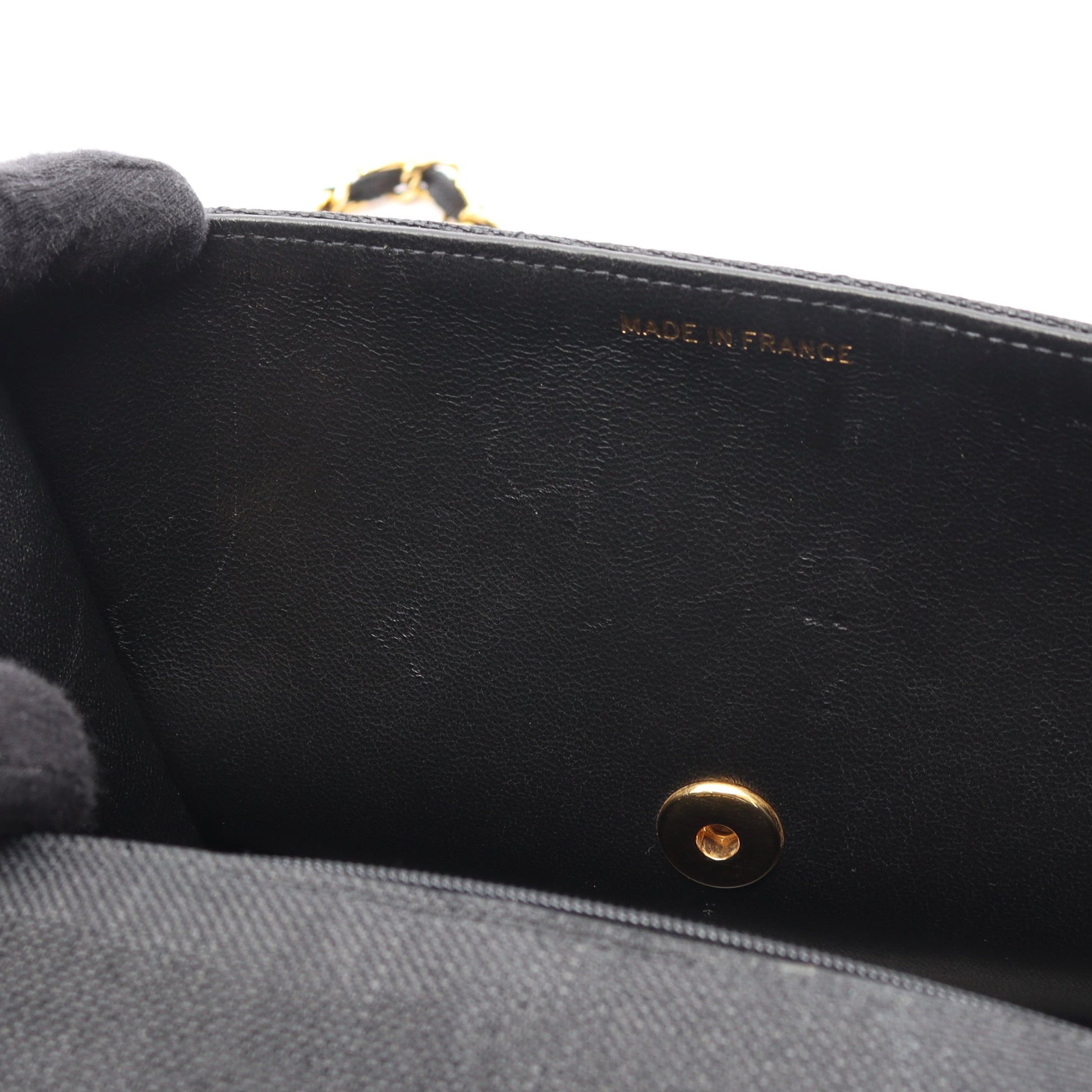 ハンドバッグ ナイロンキャンバス ダークグレー ゴールド金具 2WAY ヴィンテージ シャネル バッグ CHANEL