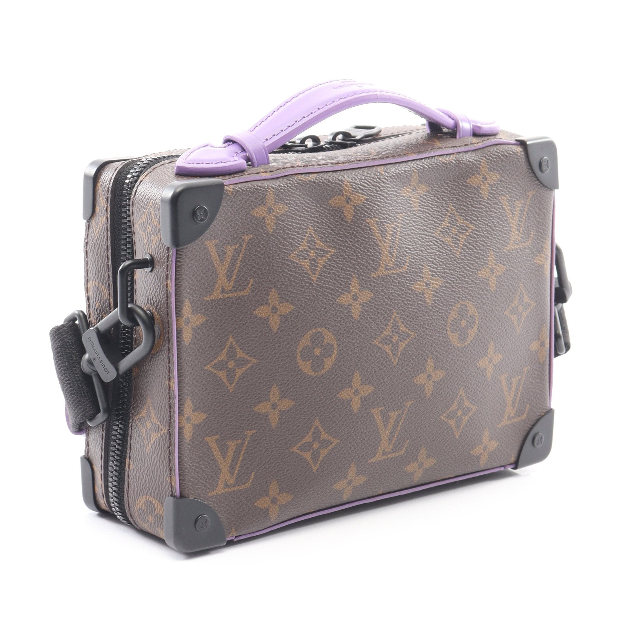 ハンドル ソフトトランク モノグラムマカサー ハンドバッグ PVC レザー