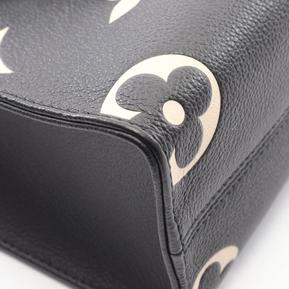 オンザゴーPM バイカラー モノグラムアンプラント ハンドバッグ レザー ブラック ベージュ 2WAY ルイヴィトン バッグ LOUIS VUITTON
