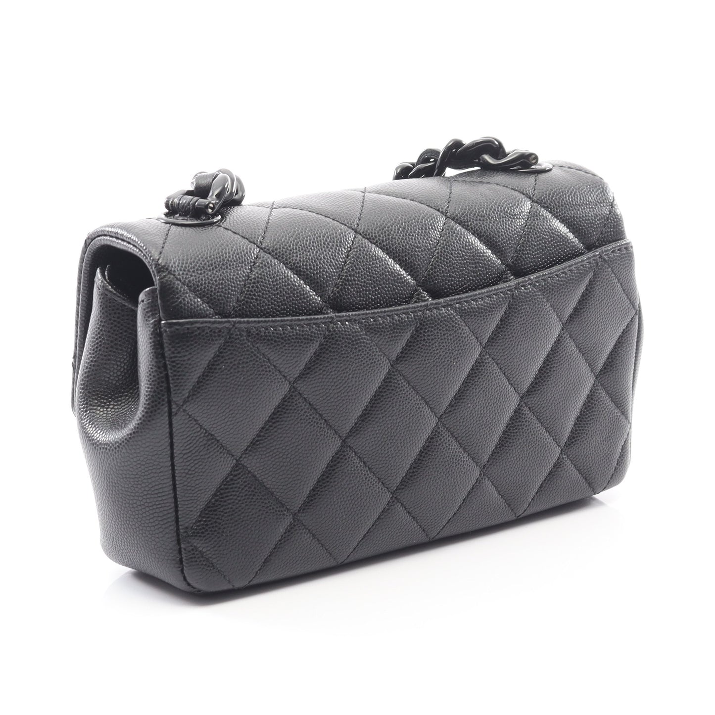 マトラッセ ショルダーバッグ キャビアスキン ブラック ブラック金具 シャネル バッグ CHANEL