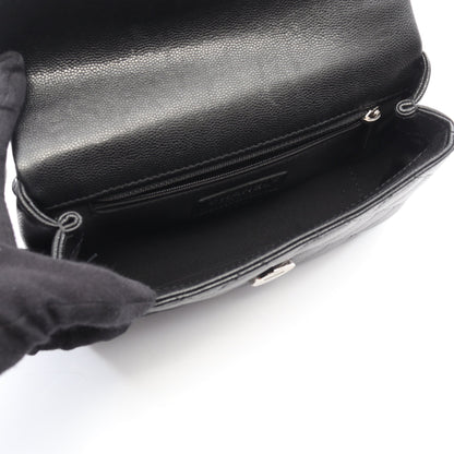 マトラッセ ショルダーバッグ キャビアスキン ブラック ブラック金具 シャネル バッグ CHANEL