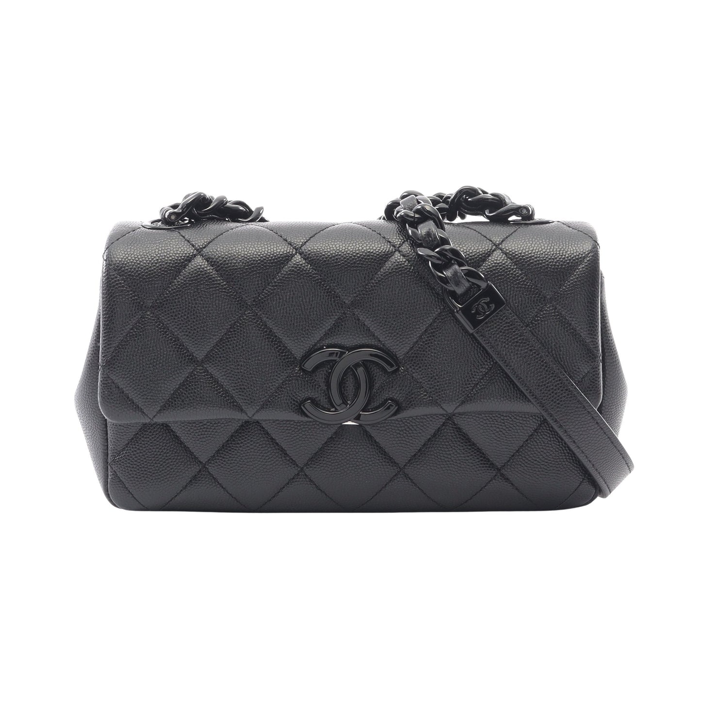 マトラッセ ショルダーバッグ キャビアスキン ブラック ブラック金具 シャネル バッグ CHANEL