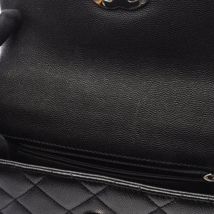 マトラッセ ショルダーバッグ キャビアスキン ブラック ブラック金具 シャネル バッグ CHANEL