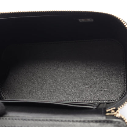 マトラッセ バニティバッグ チェーンショルダーバッグ ラムスキン ブラック ゴールド金具 2WAY シャネル バッグ CHANEL