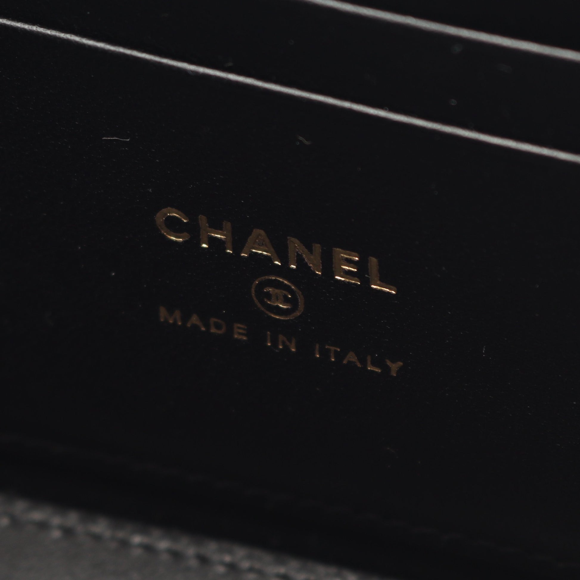 マトラッセ バニティバッグ チェーンショルダーバッグ ラムスキン ブラック ゴールド金具 2WAY シャネル バッグ CHANEL
