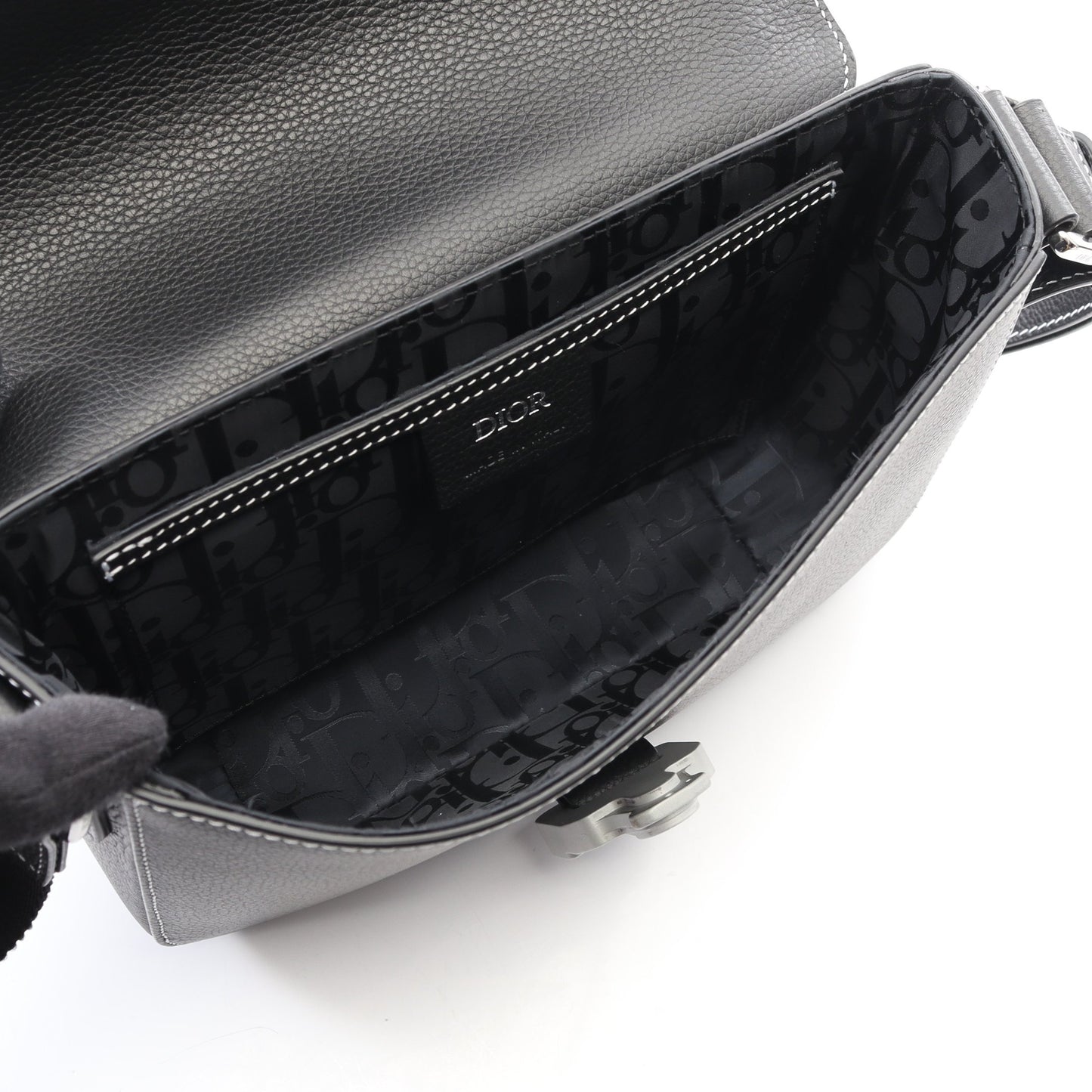 SADDLE FLAP MESSENGER サドル ショルダーバッグ レザー ブラック クリスチャンディオール バッグ Christian Dior