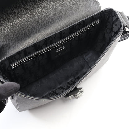 SADDLE FLAP MESSENGER サドル ショルダーバッグ レザー ブラック クリスチャンディオール バッグ Christian Dior
