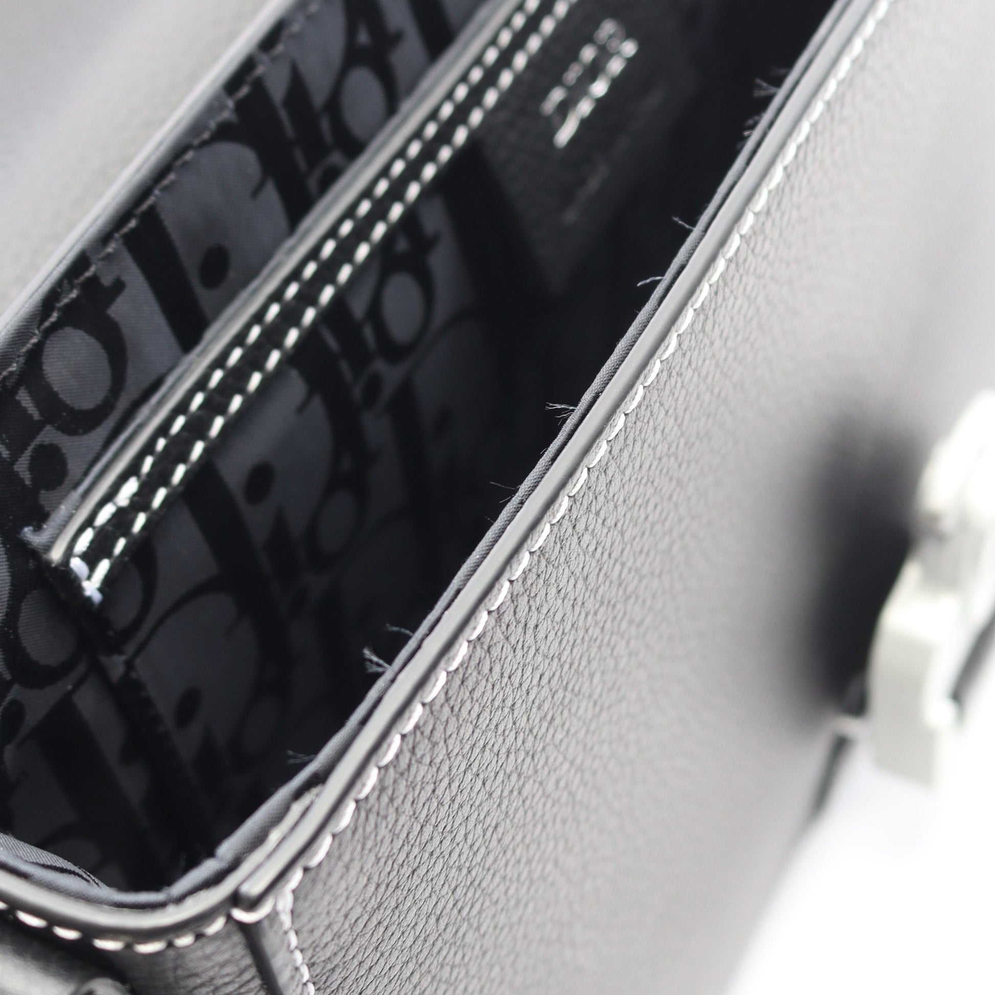 SADDLE FLAP MESSENGER サドル ショルダーバッグ レザー ブラック クリスチャンディオール バッグ Christian Dior