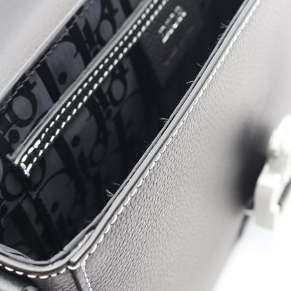 SADDLE FLAP MESSENGER サドル ショルダーバッグ レザー ブラック クリスチャンディオール バッグ Christian Dior
