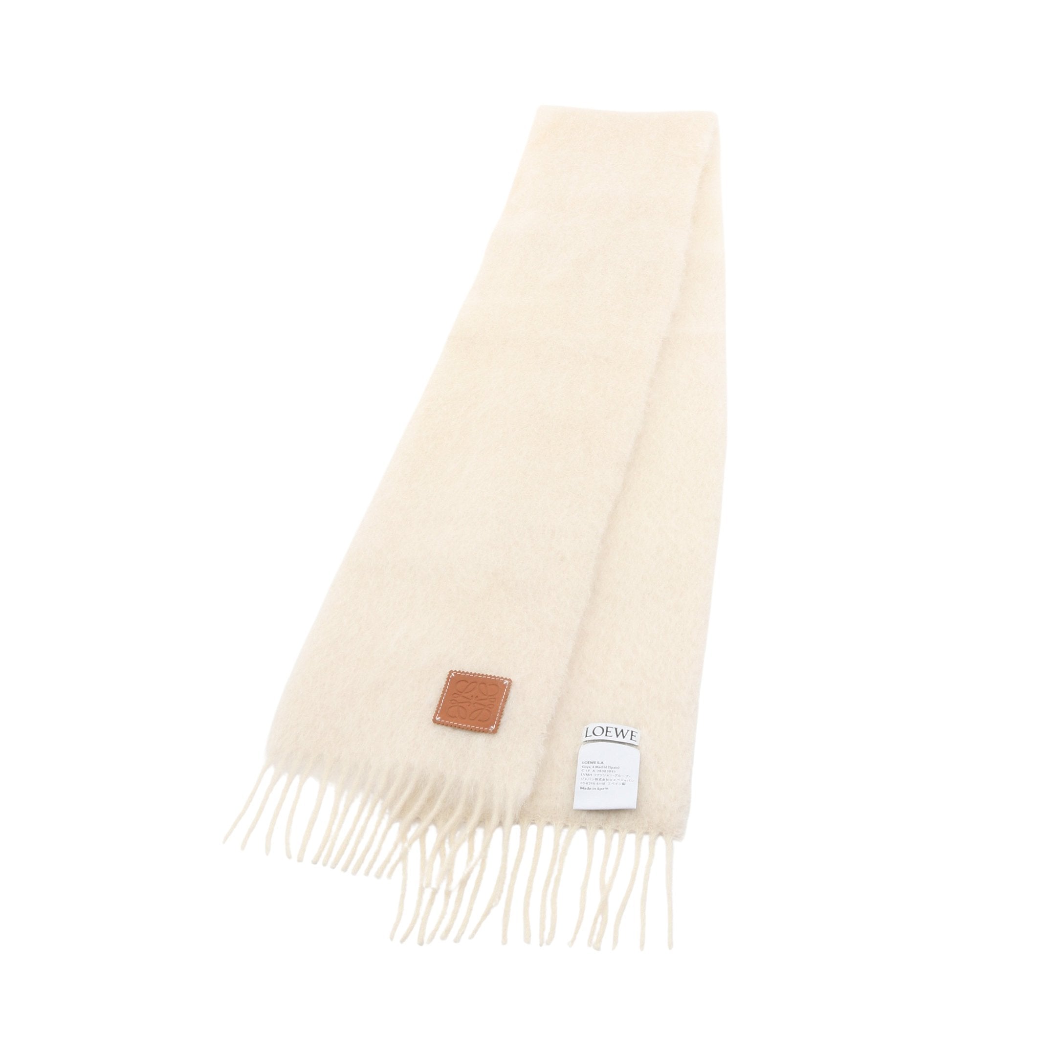 アナグラム マフラー モヘヤ ウール アイボリー ロエベ – RECLO