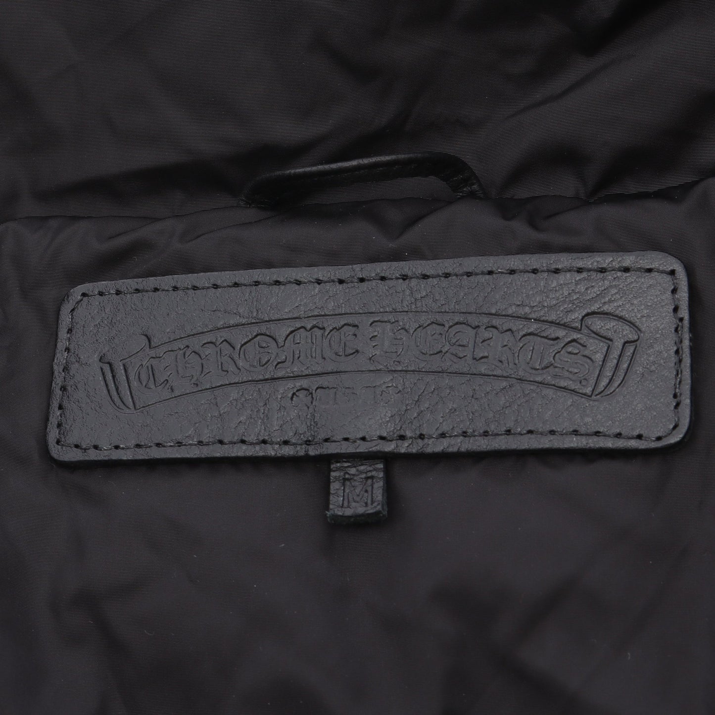 ダウンコート ナイロン ブラック フード付き クロムハーツ アウター Chrome Hearts