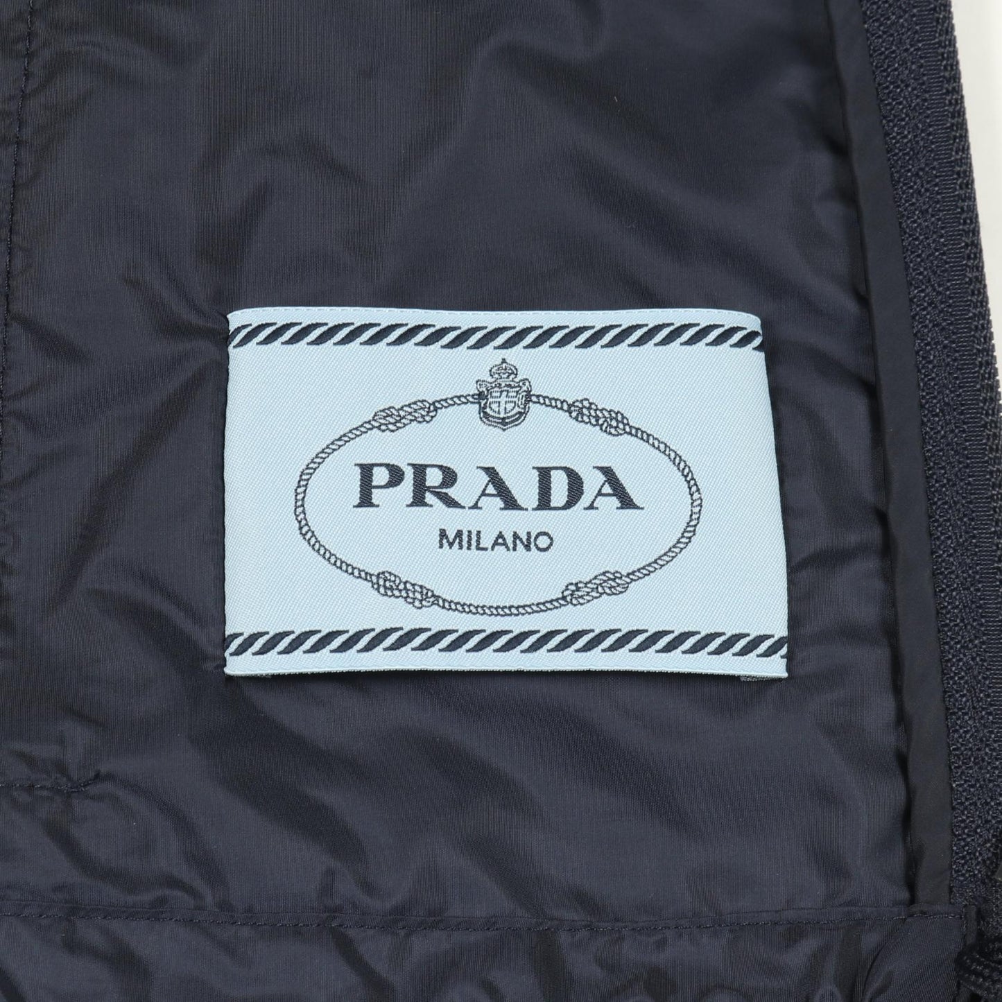 Re-Nylon ライト レインジャケット ナイロンジャケット ナイロン ネイビー フード付き プラダ アウター PRADA