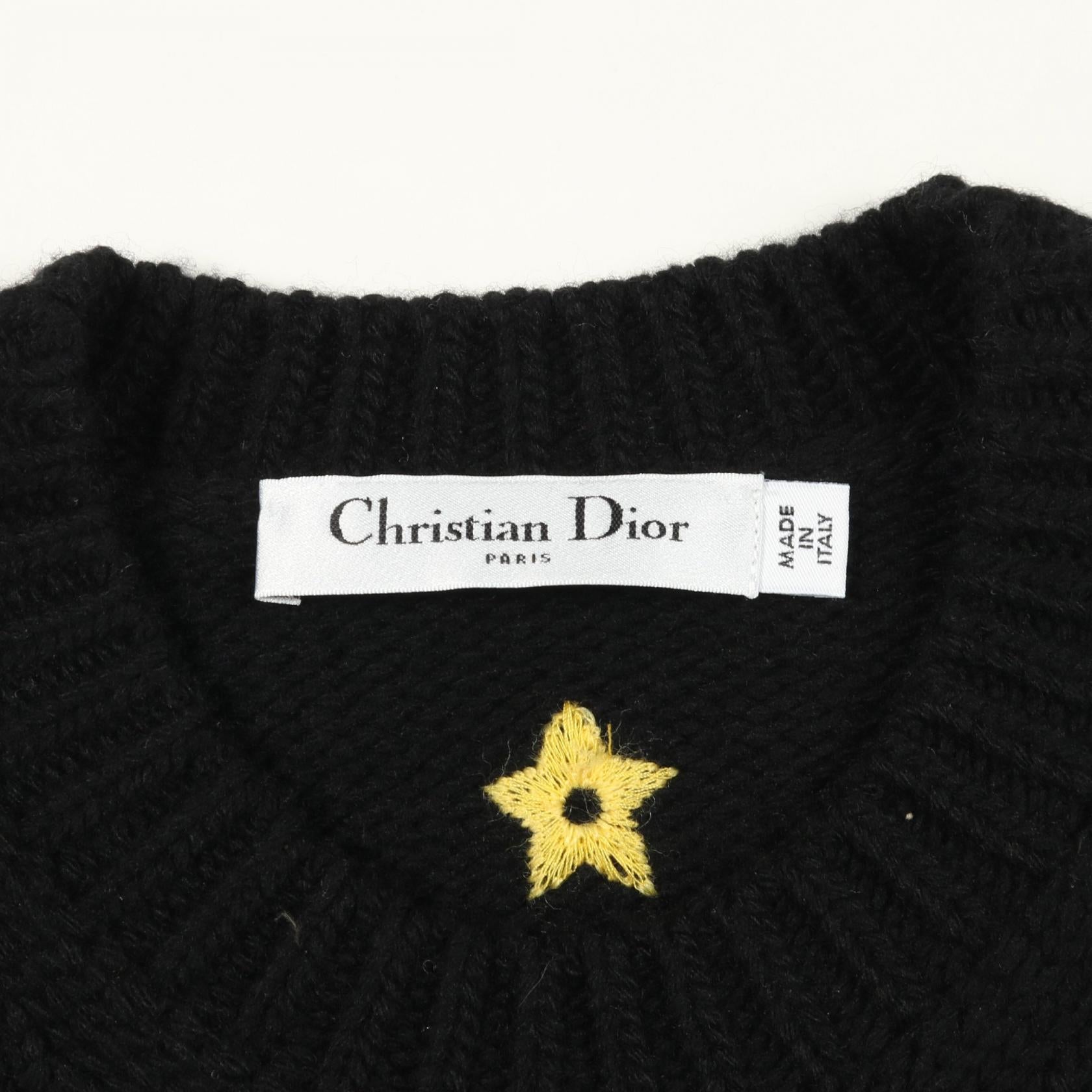 ニット 半袖 蠍 星座 ウール カシミヤ ブラック マルチカラー