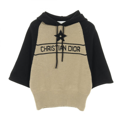 ニット プルオーバーパーカー ロゴ カシミヤ ベージュ ブラック クリスチャンディオール トップス Christian Dior