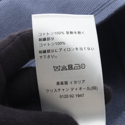 DIOR × Stone Island スウェットシャツ クルーネック ロゴ刺繍 コットン ブルーグレー ディオール トップス DIOR