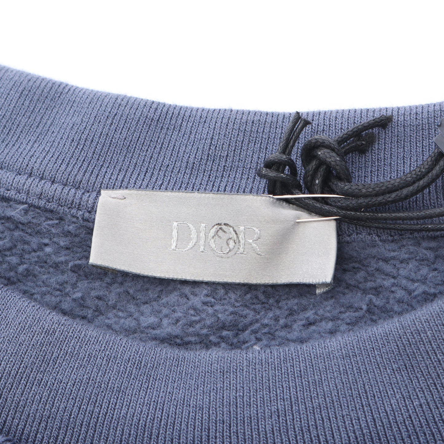 DIOR × Stone Island スウェットシャツ クルーネック ロゴ刺繍 コットン ブルーグレー ディオール トップス DIOR