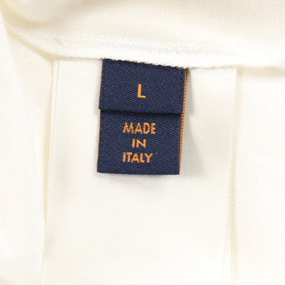 長袖Tシャツ クルーネック エンボスロゴ コットン ホワイト ルイヴィトン トップス LOUIS VUITTON