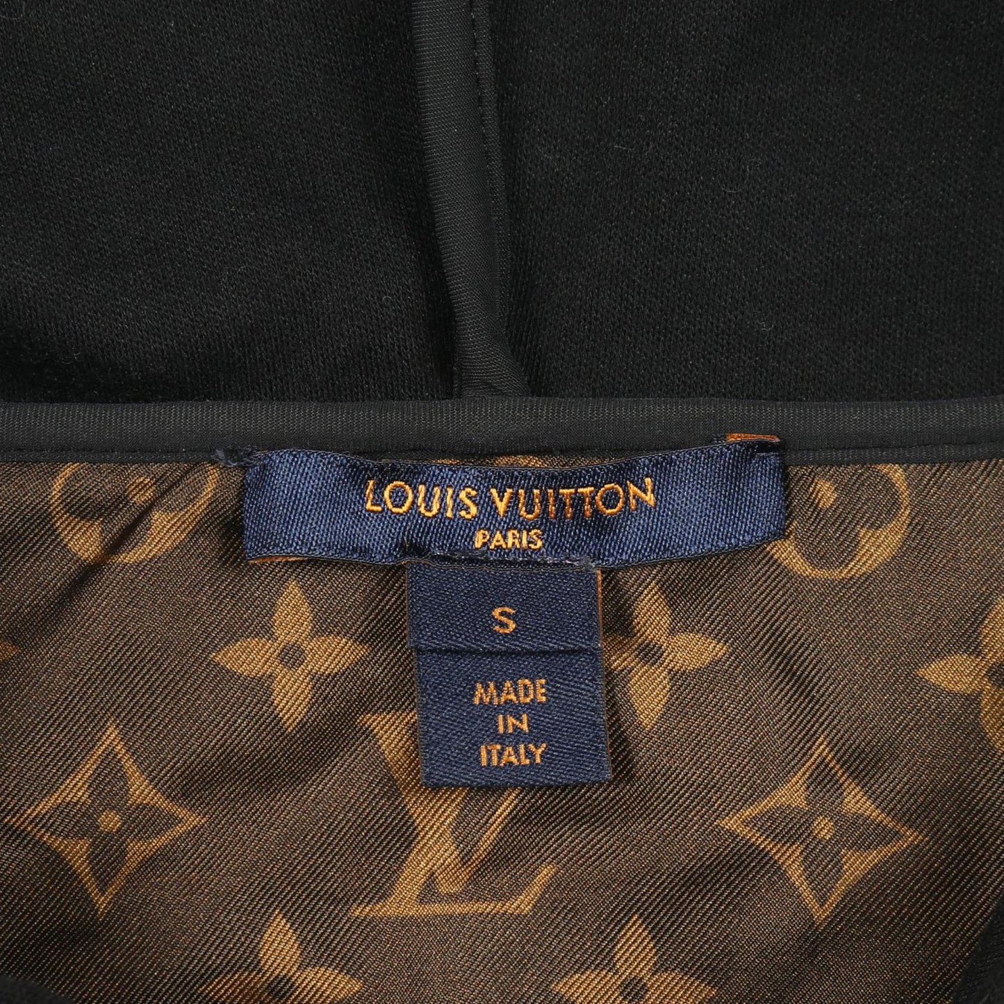 プルオーバーパーカー コットン ナイロン ブラック ルイヴィトン トップス LOUIS VUITTON