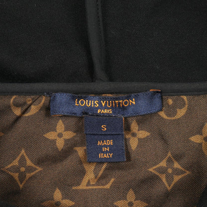 プルオーバーパーカー コットン ナイロン ブラック ルイヴィトン トップス LOUIS VUITTON