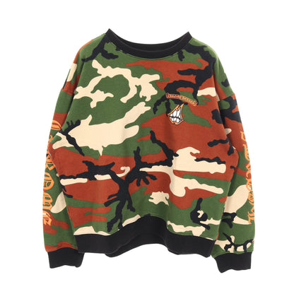 Chrome Hearts × MATTY BOY PPO CAUTION SWTSHRT スウェットシャツ クルーネック カモフラージュ コットン カーキグリーン マルチカラー クロムハーツ トップス Chrome Hearts