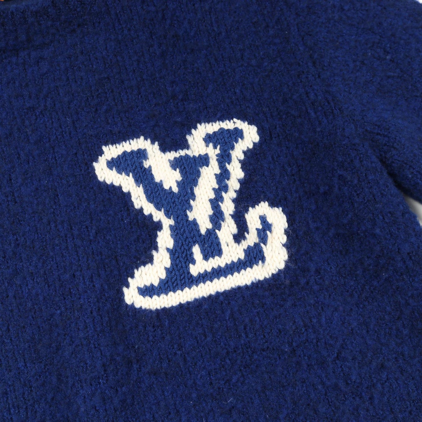 LVインタルシア ニット クルーネック ウール ブルー ルイヴィトン トップス LOUIS VUITTON