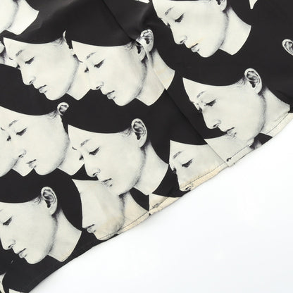 オープンカラー シャツ 半袖 シルク ブラック ホワイト ブラックスキャンダル ヨウジヤマモト トップス BLACK Scandal Yohji Yamamoto