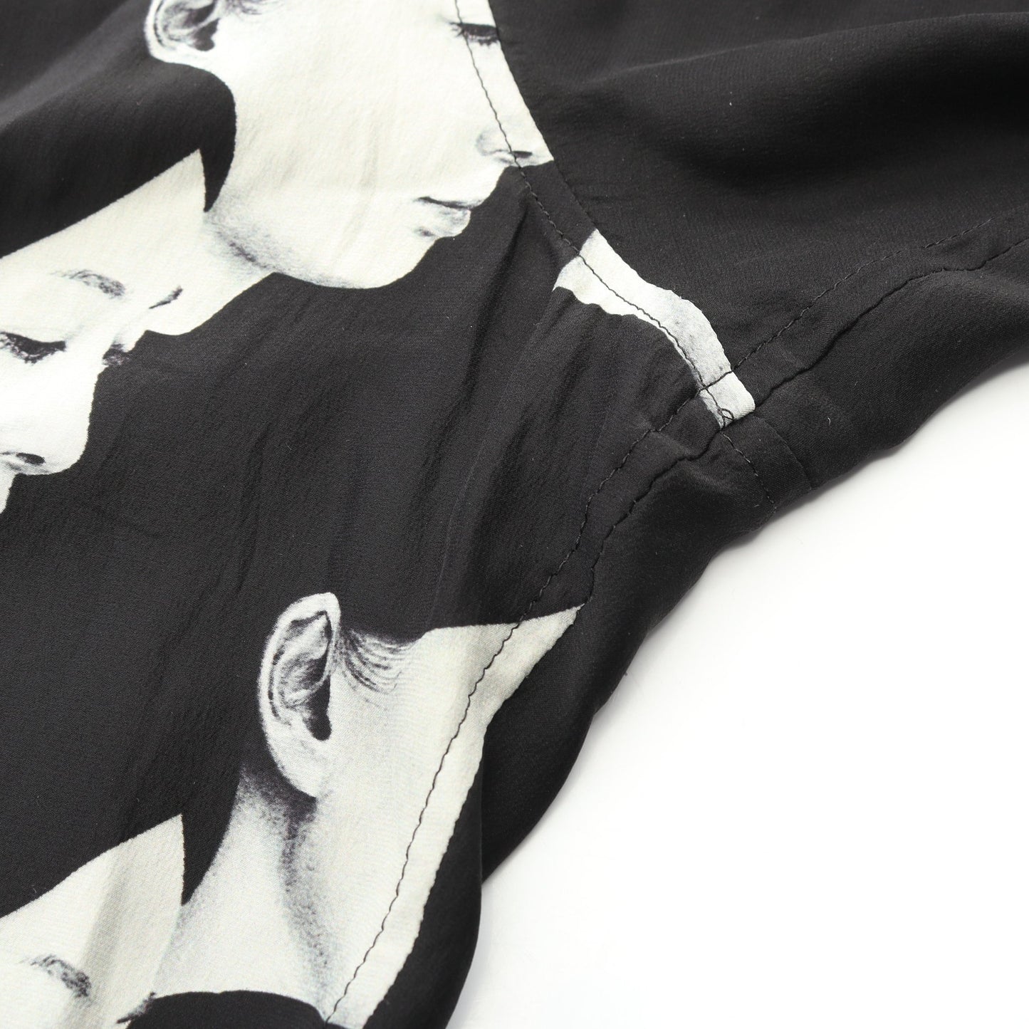 オープンカラー シャツ 半袖 シルク ブラック ホワイト ブラックスキャンダル ヨウジヤマモト トップス BLACK Scandal Yohji Yamamoto