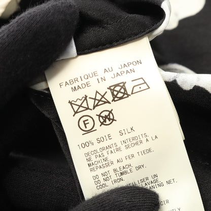 オープンカラー シャツ 半袖 シルク ブラック ホワイト ブラックスキャンダル ヨウジヤマモト トップス BLACK Scandal Yohji Yamamoto