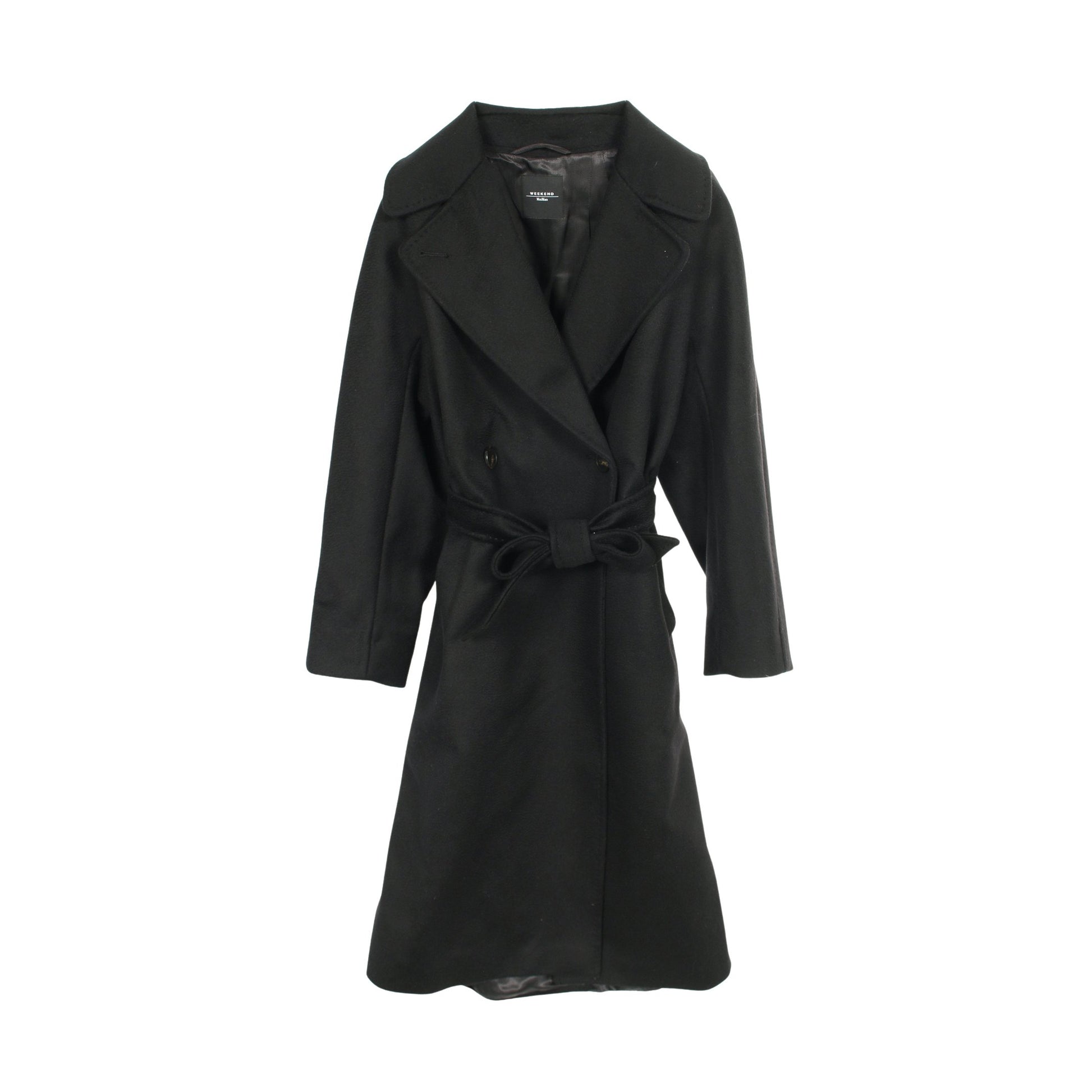 チェスターコート ウール ブラック ダブルブレスト マックスマーラウィークエンド アウター Max Mara Weekend