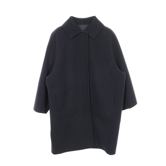 ステンカラーコート ウール ネイビー ドゥロワー