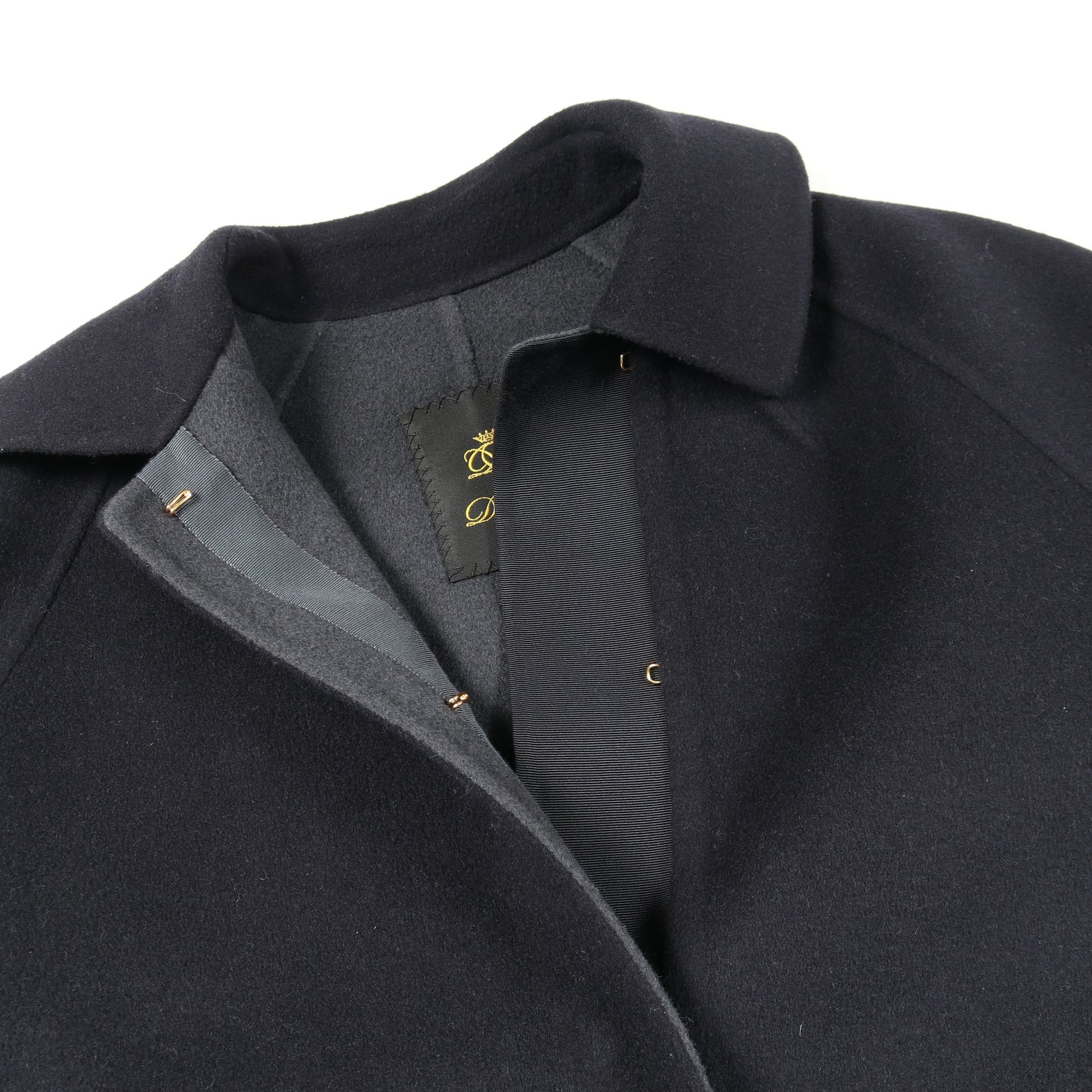 ステンカラーコート ウール ネイビー ドゥロワー