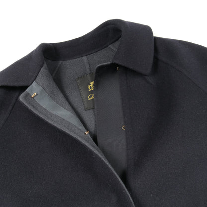 ステンカラーコート ウール ネイビー ドゥロワー