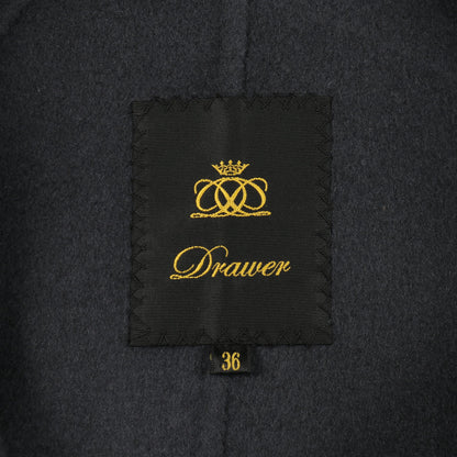 ステンカラーコート ウール ネイビー ドゥロワー