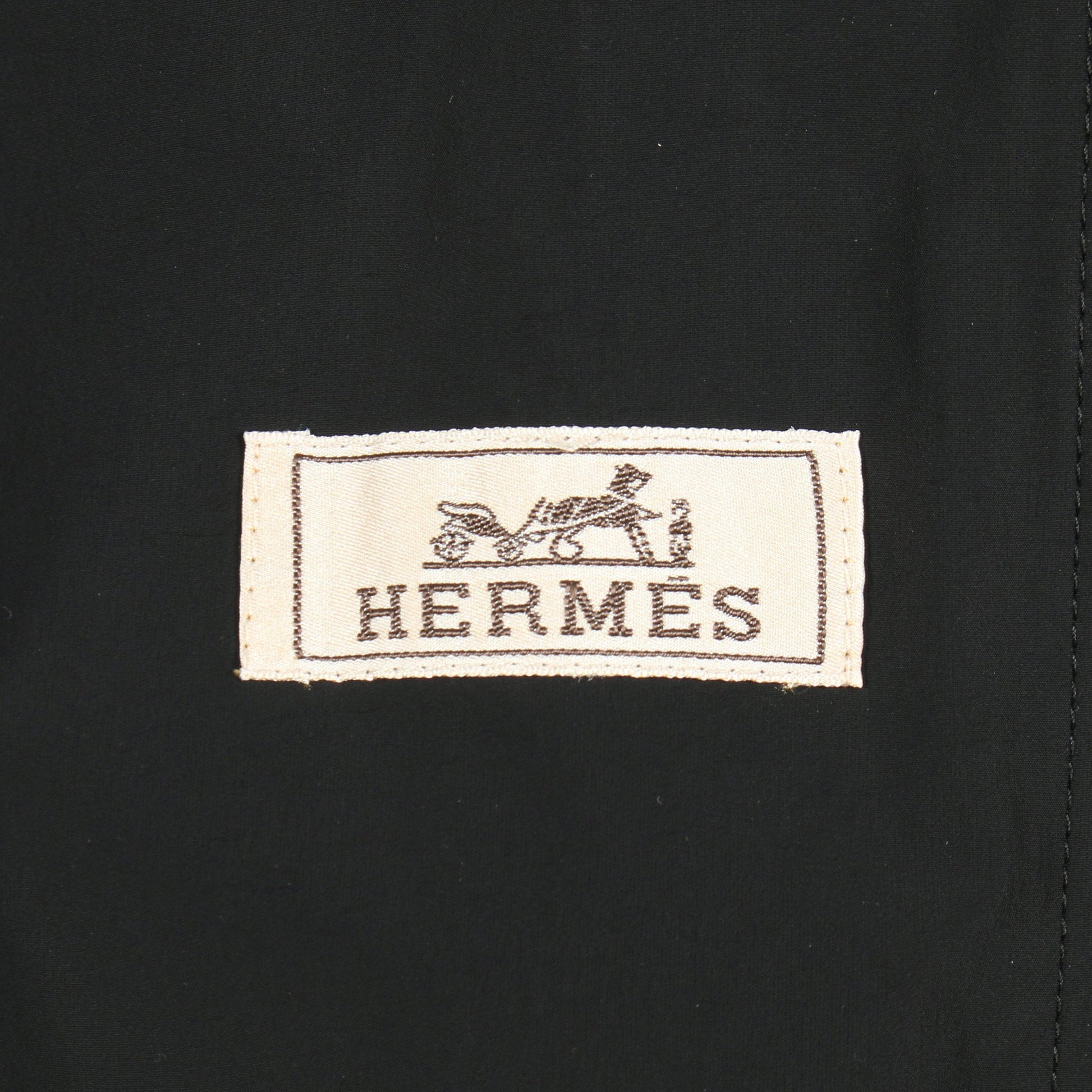 ボンバージャケット ダークブラウン メタリック エルメス アウター HERMES