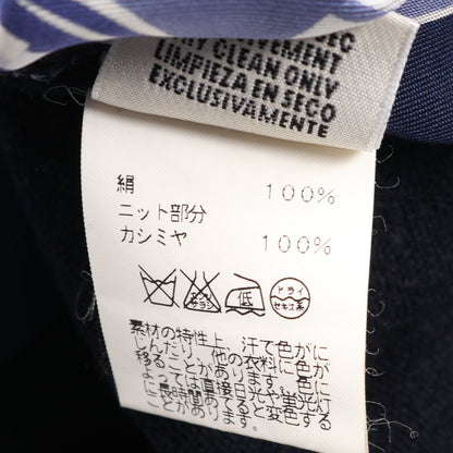 BAL DE BULLES ニット 水玉 ドット シルク カシミヤ ネイビー ブルー 切替 スターマーク エルメス トップス HERMES