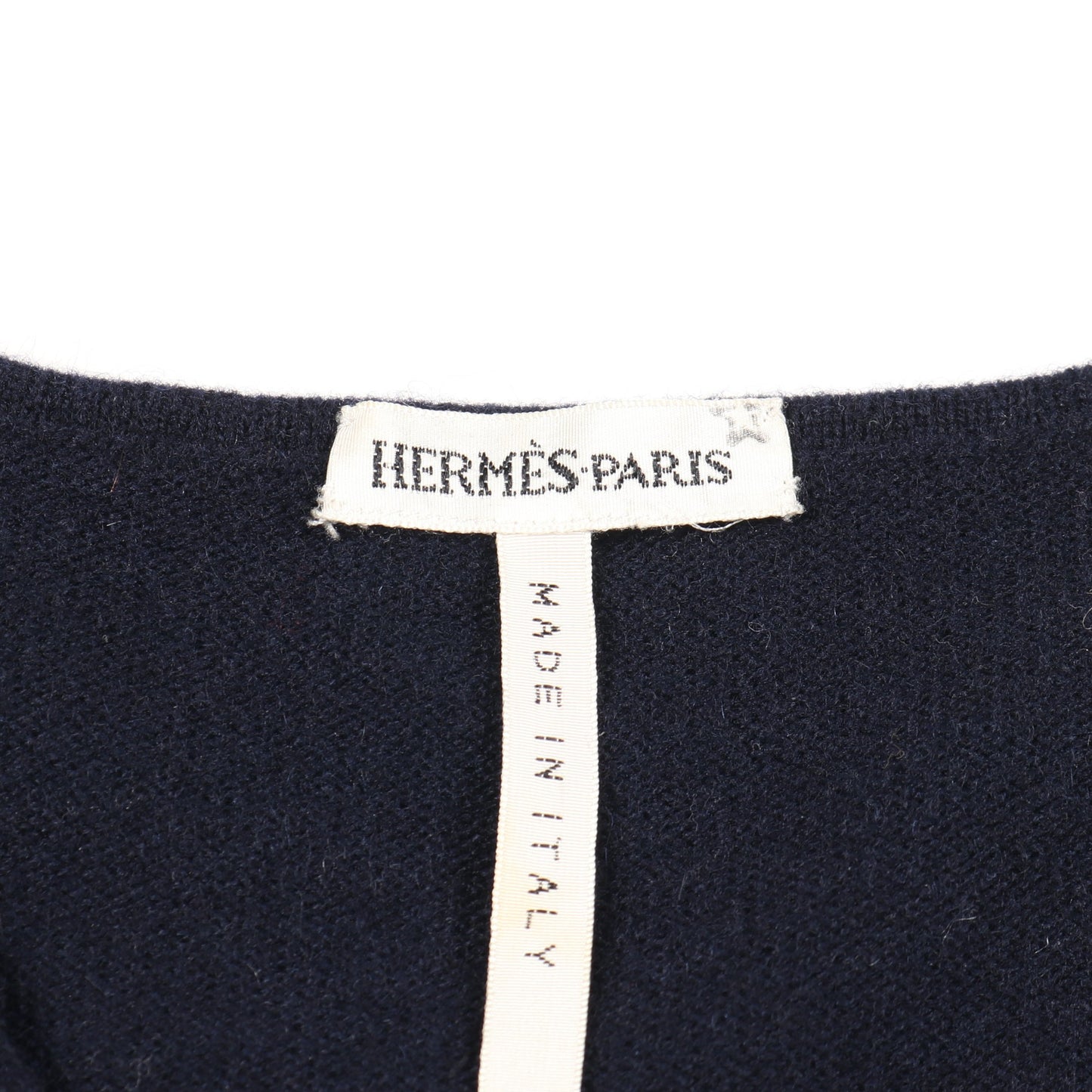 BAL DE BULLES ニット 水玉 ドット シルク カシミヤ ネイビー ブルー 切替 スターマーク エルメス トップス HERMES