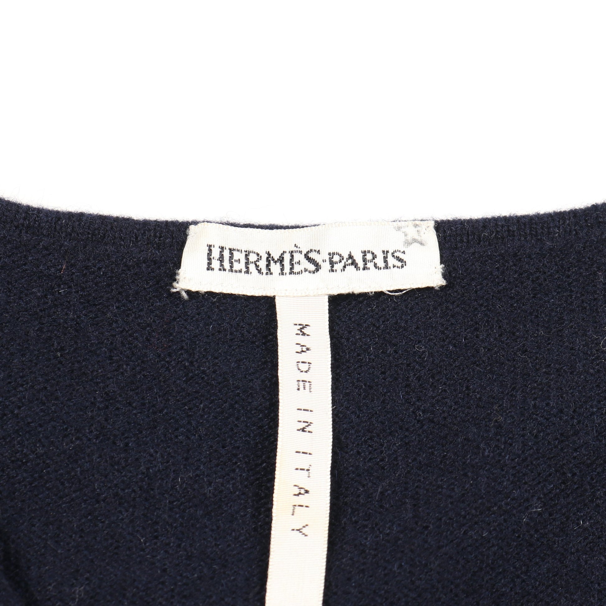 BAL DE BULLES ニット 水玉 ドット シルク カシミヤ ネイビー ブルー 切替 スターマーク エルメス トップス HERMES