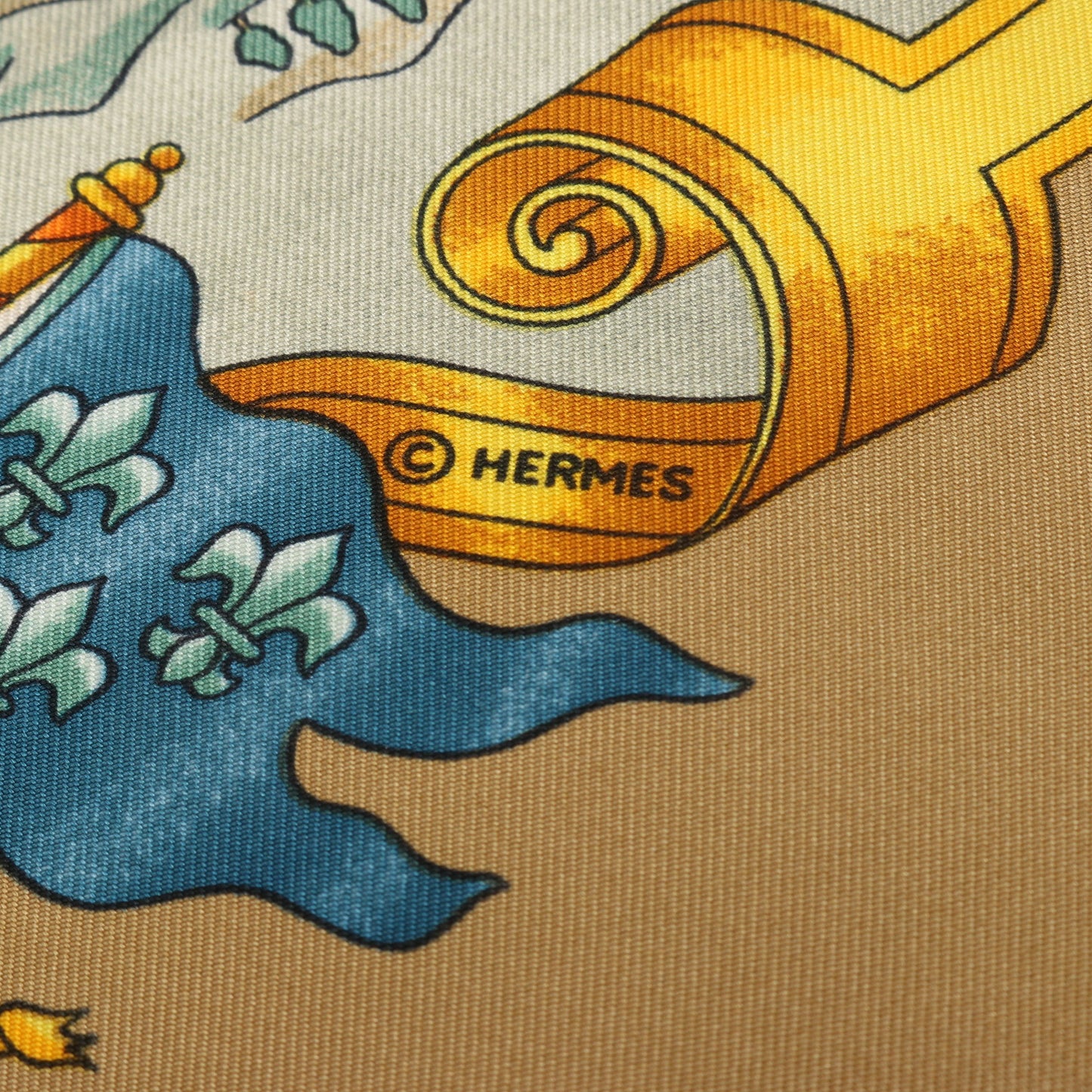 カレ90 VOILES DE LUMIERE スカーフ シルク ベージュ マルチカラー エルメス 財布・小物 HERMES