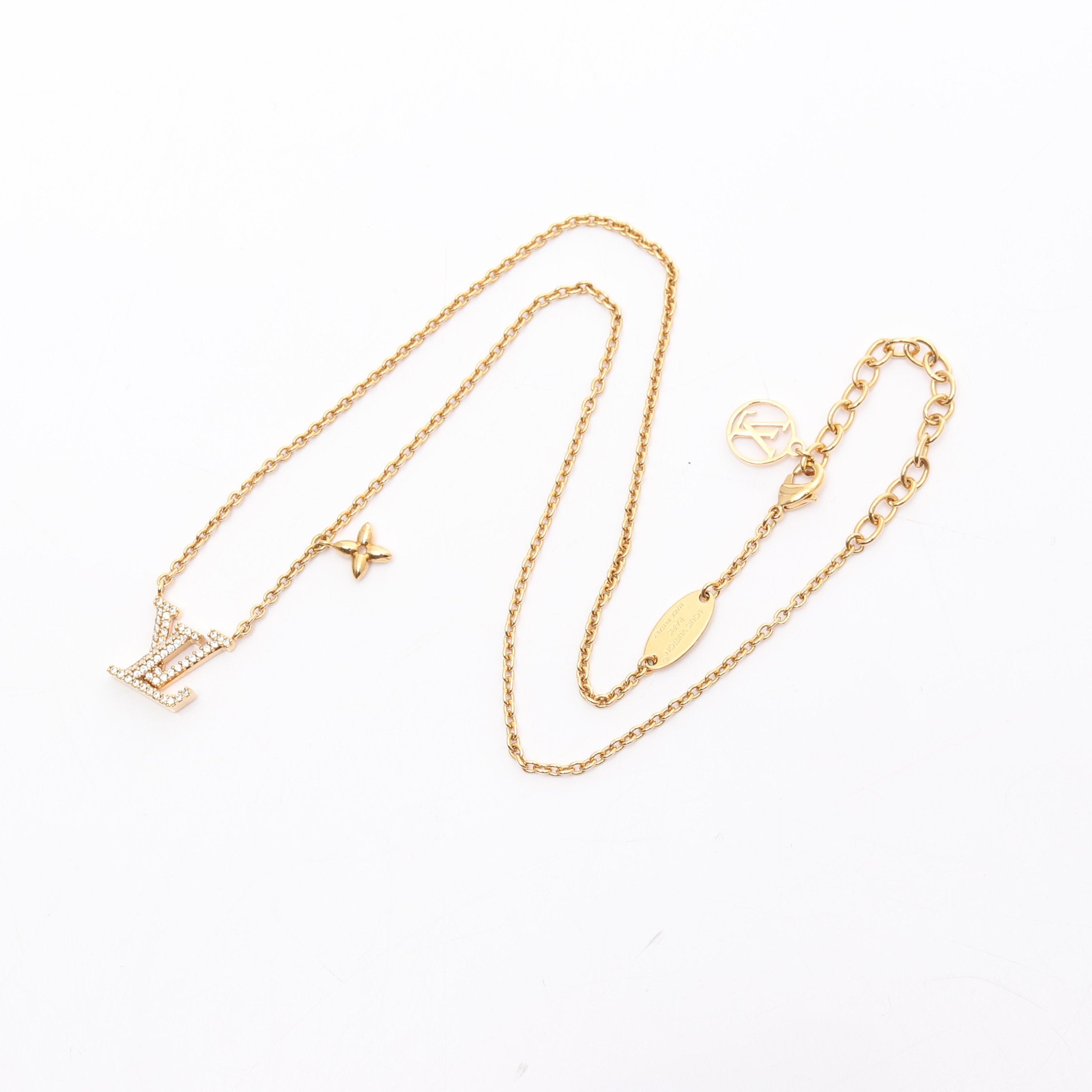 コリエ LV アイコニック ネックレス GP ラインストーン ゴールド