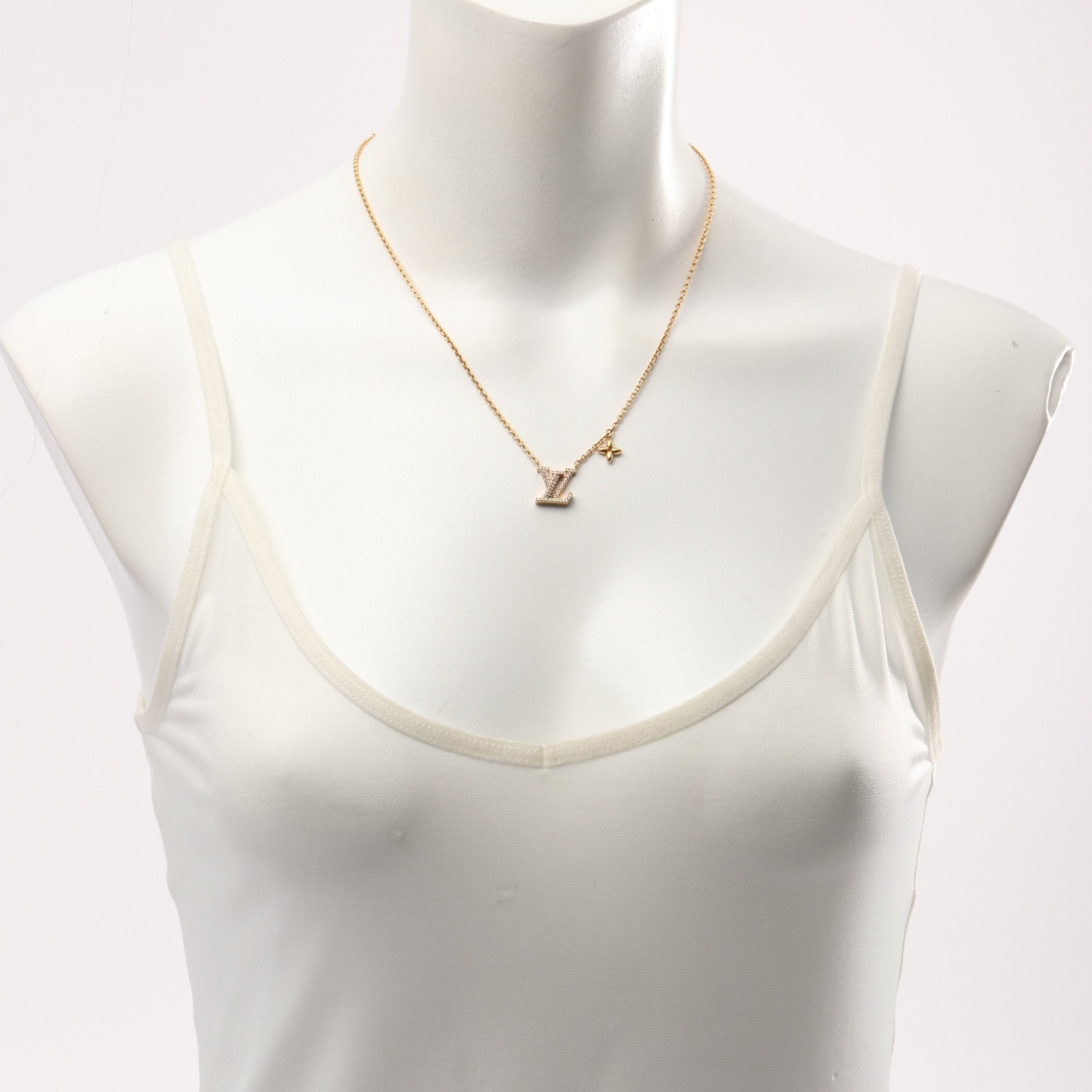 コリエ LV アイコニック ネックレス GP ラインストーン ゴールド