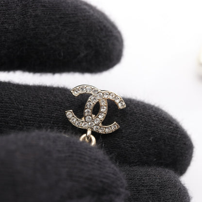 ココマーク No.5 パフュームボトル ピアス GP ラインストーン アイボリー ゴールド クリア A22S シャネル アクセサリー CHANEL